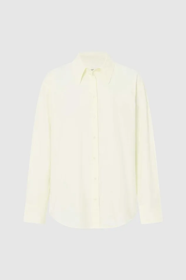 Oroton Wren Poplin Shirt Lemon Women Tops