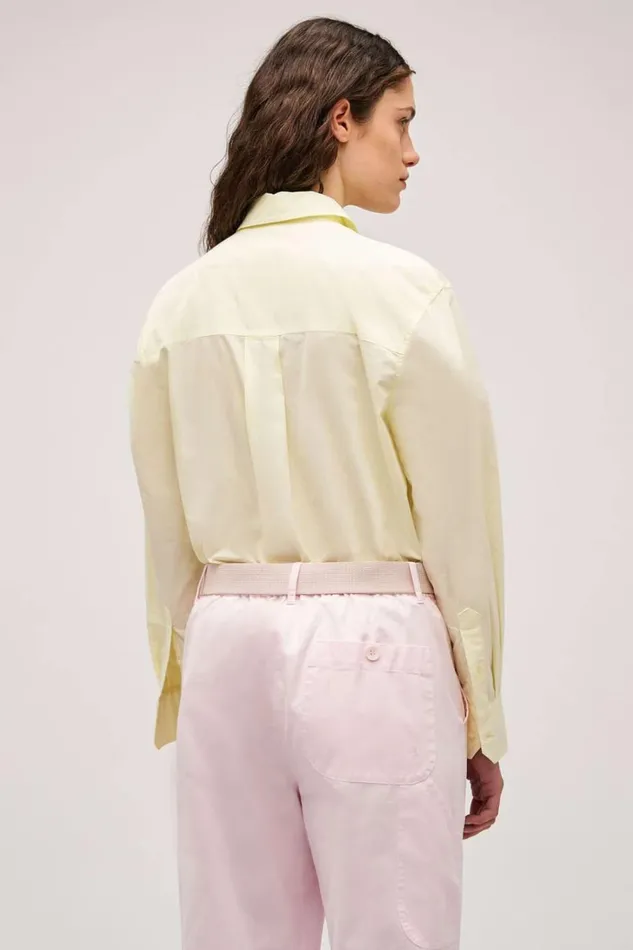 Oroton Wren Poplin Shirt Lemon Women Tops Oroton Wren Poplin Shirt Lemon Women Tops