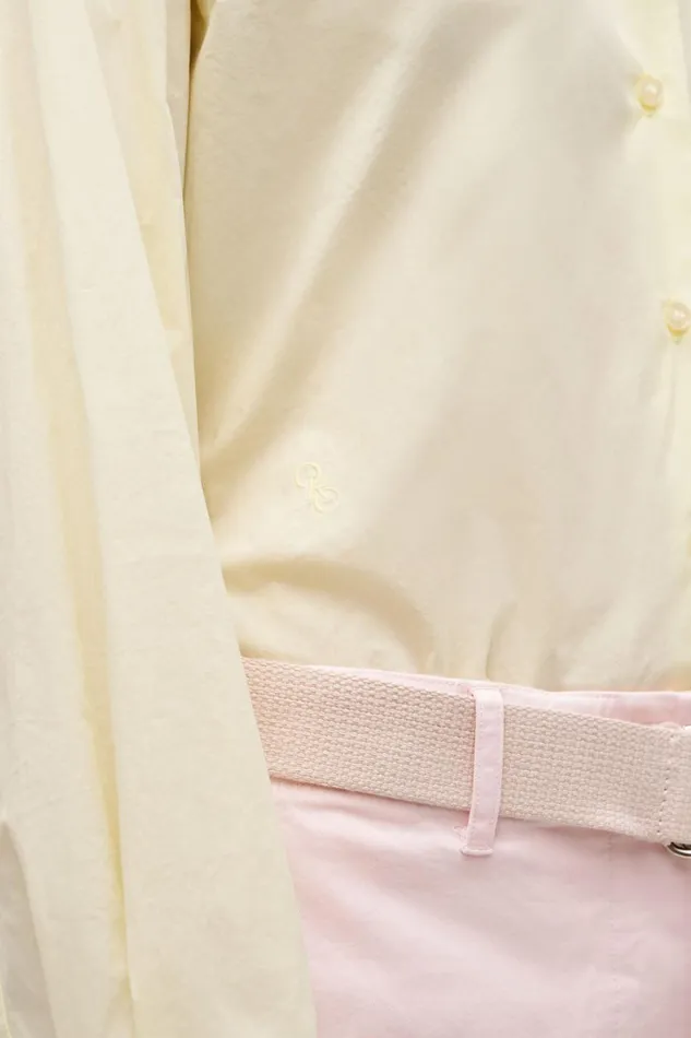 Oroton Wren Poplin Shirt Lemon Women Tops Oroton Wren Poplin Shirt Lemon Women Tops