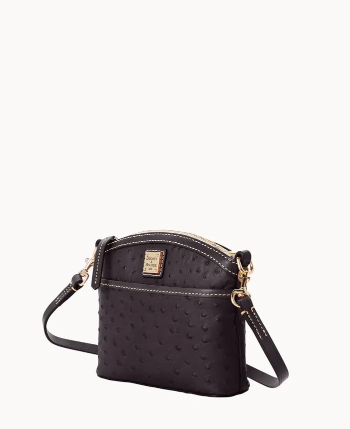 Ostrich Domed Crossbody Black Black Woman Dooney and Bourke Crossbodies Ostrich Domed Crossbody Black Black Woman Dooney and Bourke Crossbodies