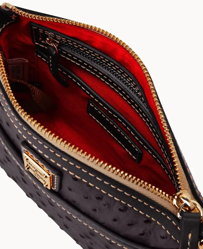 Ostrich Domed Crossbody Black Black Woman Dooney and Bourke Crossbodies Ostrich Domed Crossbody Black Black Woman Dooney and Bourke Crossbodies