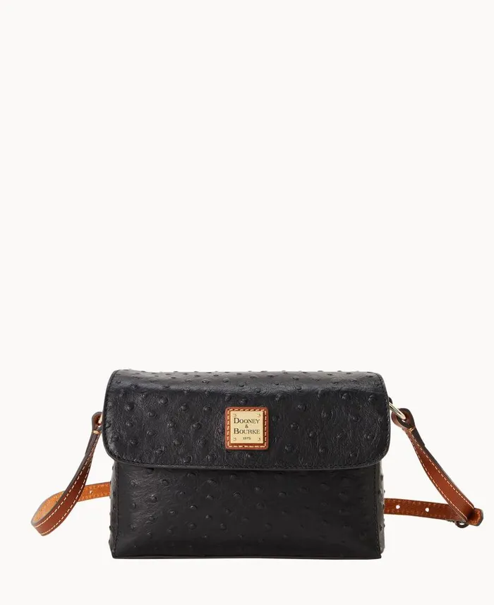 Ostrich Rena Crossbody Black Woman Dooney and Bourke Crossbodies