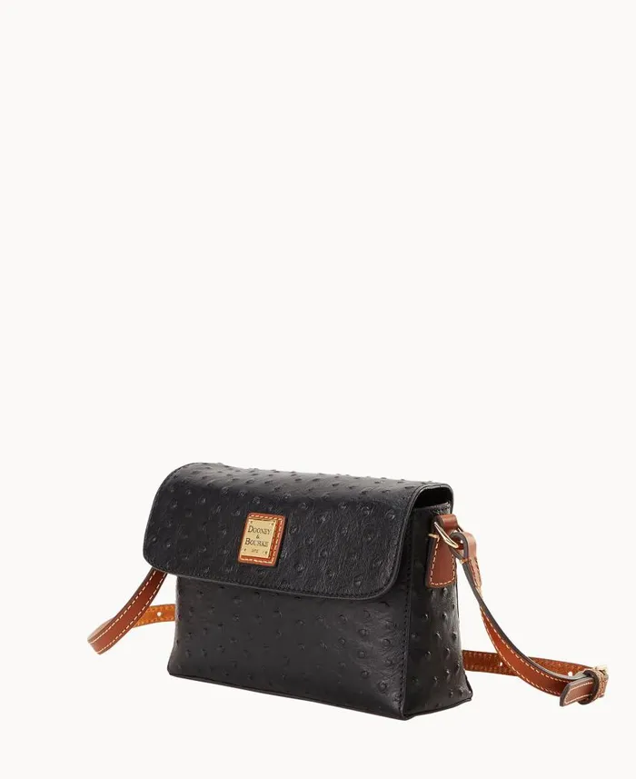 Ostrich Rena Crossbody Black Woman Dooney and Bourke Crossbodies Ostrich Rena Crossbody Black Woman Dooney and Bourke Crossbodies