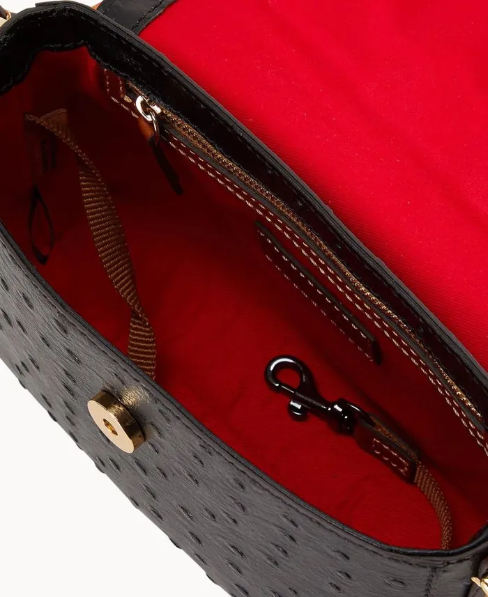 Ostrich Rena Crossbody Black Woman Dooney and Bourke Crossbodies Ostrich Rena Crossbody Black Woman Dooney and Bourke Crossbodies