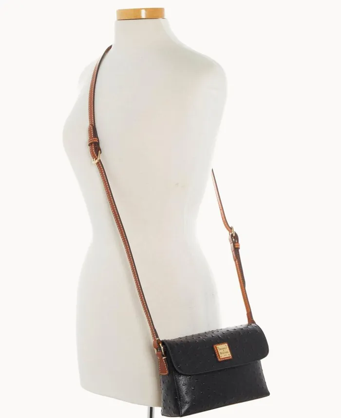 Ostrich Rena Crossbody Black Woman Dooney and Bourke Crossbodies Ostrich Rena Crossbody Black Woman Dooney and Bourke Crossbodies