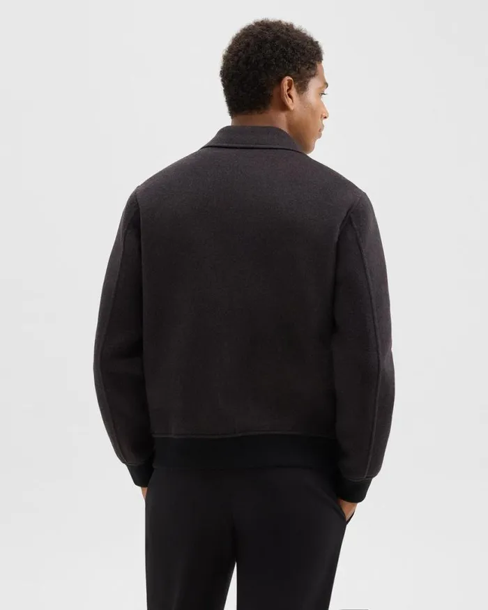 Outerwear Men Theory Sean Jacket In DoubleFace WoolCashmere Hickory Melange