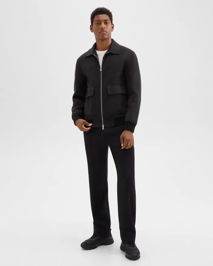 Outerwear Men Theory Sean Jacket In DoubleFace WoolCashmere Hickory Melange