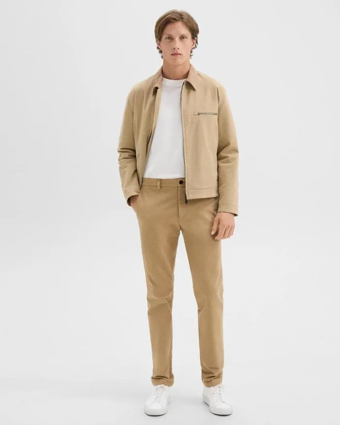 Outerwear Men Theory Workwear Jacket In Moleskin Twill New Camel Outerwear Men Theory Workwear Jacket In Moleskin Twill New Camel
