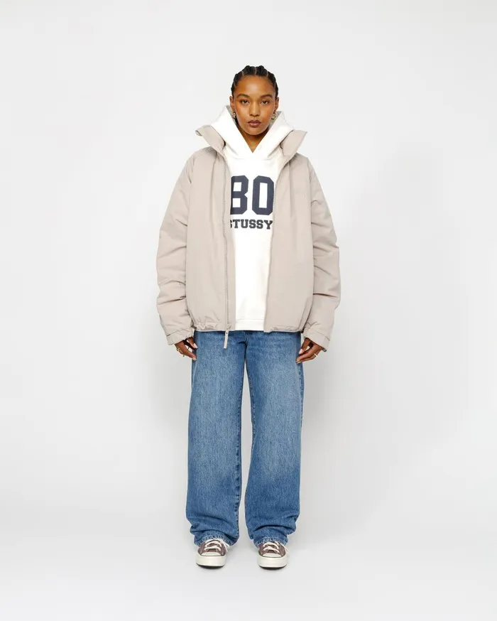 Outerwear MenWomen Stussy SHORT MILITARY PARKA Stone
