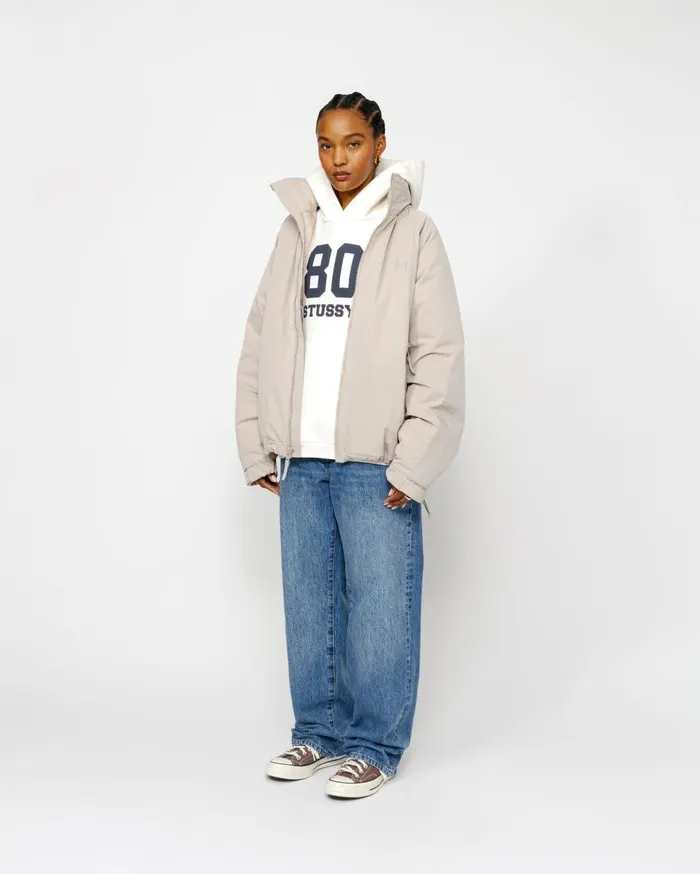 Outerwear MenWomen Stussy SHORT MILITARY PARKA Stone