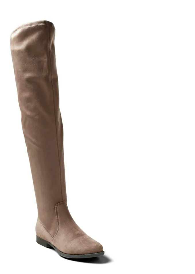 OVER THE KNEE STRETCH BOOTS Taupe Women VENUS Boots and Booties