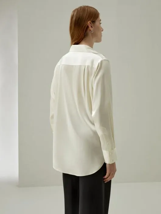 Oversized Silk Shirt For Women 8211 Long Sleeve Women Lilysilk Essentials
