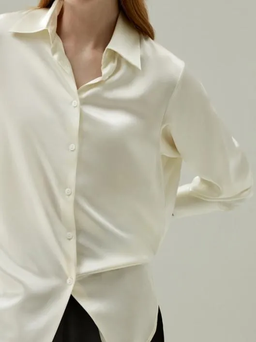 Oversized Silk Shirt For Women 8211 Long Sleeve Women Lilysilk Essentials