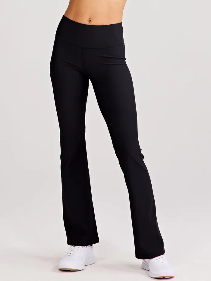 Pants Joggers Women Tasc Performance Sculptive Rib Pocket Flare Pant