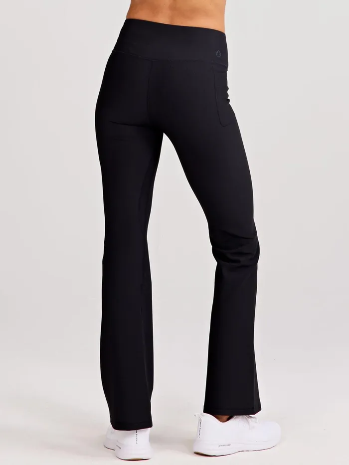 Pants Joggers Women Tasc Performance Sculptive Rib Pocket Flare Pant