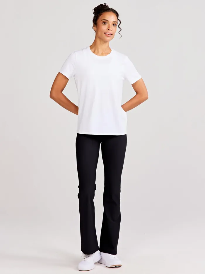 Pants Joggers Women Tasc Performance Sculptive Rib Pocket Flare Pant