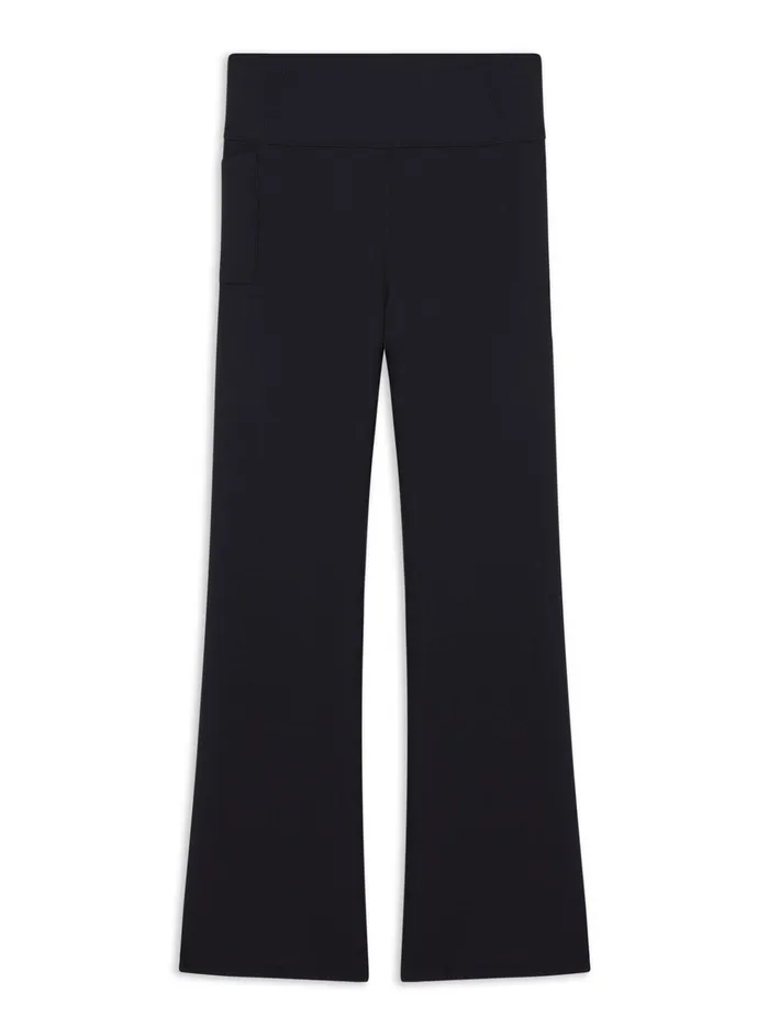 Pants Joggers Women Tasc Performance Sculptive Rib Pocket Flare Pant