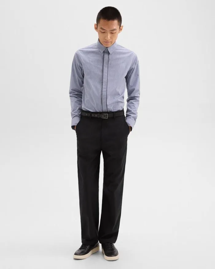 Pants Men Theory Relaxed Pant In Gabardine Black