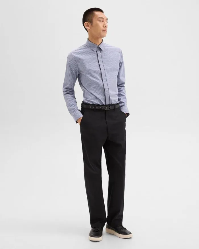 Pants Men Theory Relaxed Pant In Gabardine Black