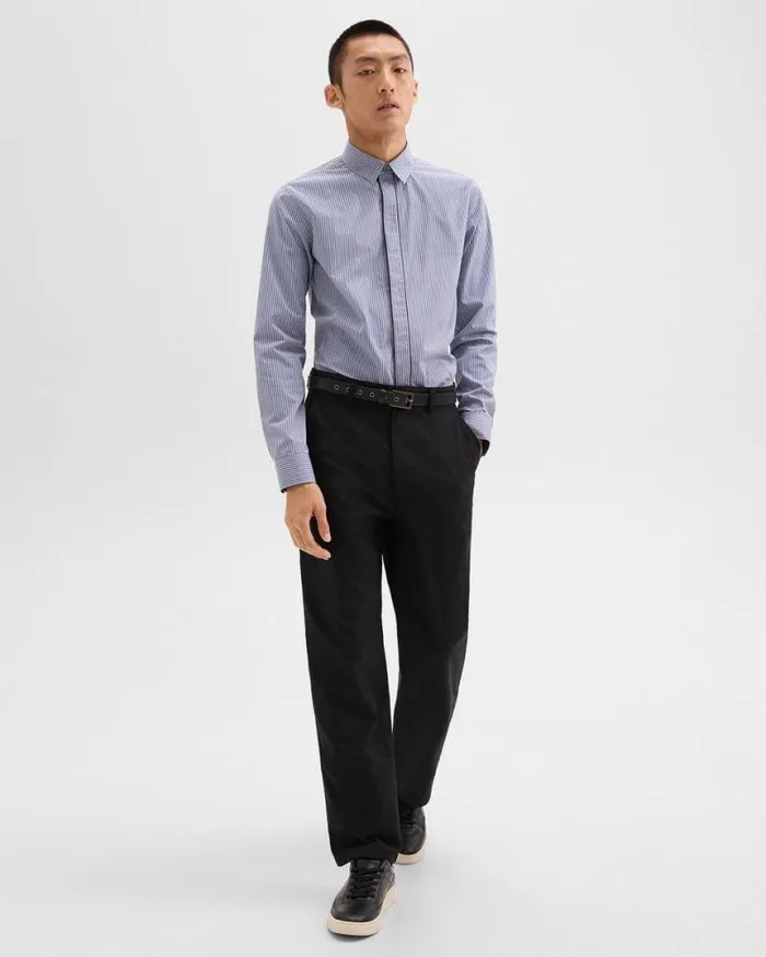 Pants Men Theory Relaxed Pant In Gabardine Black