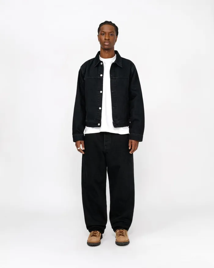 Pants MenWomen Stussy BIG OL039 JEAN DENIM Black