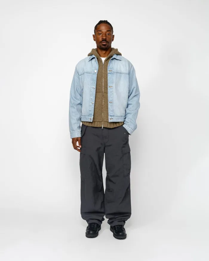 Pants MenWomen Stussy MILITARY CARGO PANT RIPSTOP Black