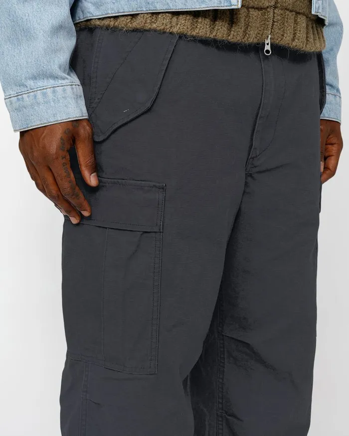 Pants MenWomen Stussy MILITARY CARGO PANT RIPSTOP Black