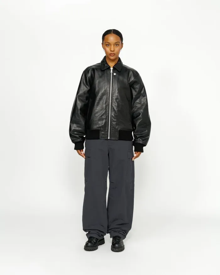 Pants MenWomen Stussy MILITARY CARGO PANT RIPSTOP Black
