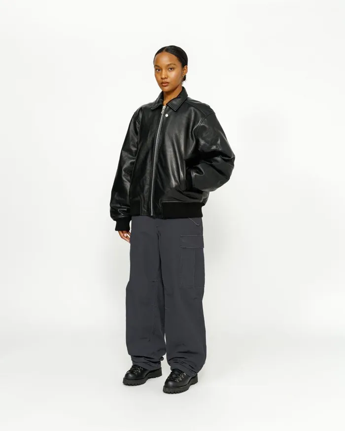 Pants MenWomen Stussy MILITARY CARGO PANT RIPSTOP Black
