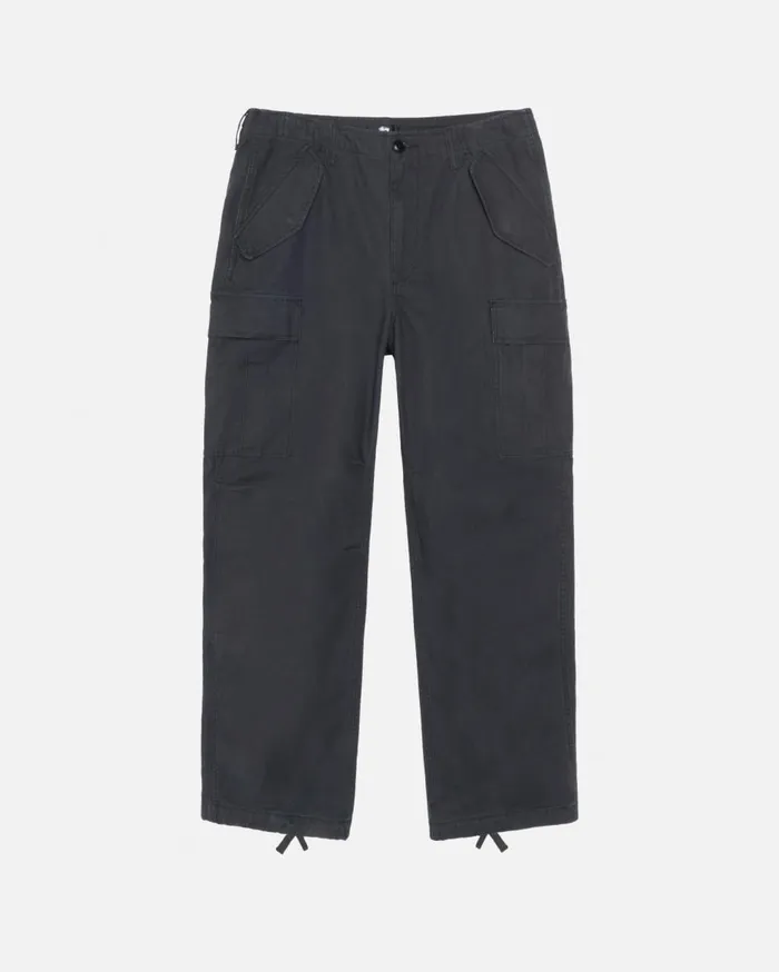 Pants MenWomen Stussy MILITARY CARGO PANT RIPSTOP Black