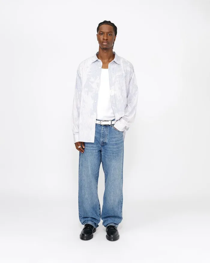 Pants MenWomen Stussy NEW CLASSIC JEAN DENIM Medium Blue