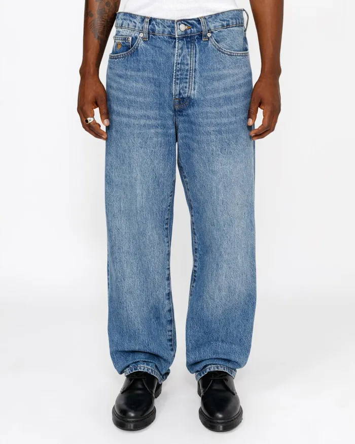 Pants MenWomen Stussy NEW CLASSIC JEAN DENIM Medium Blue Pants MenWomen Stussy NEW CLASSIC JEAN DENIM Medium Blue