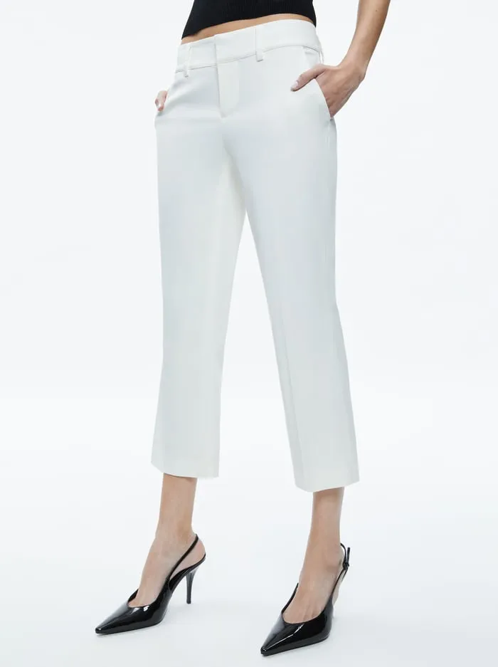 Pants Women Alice Olivia Janis Low Rise Cropped Flare Pant Off White