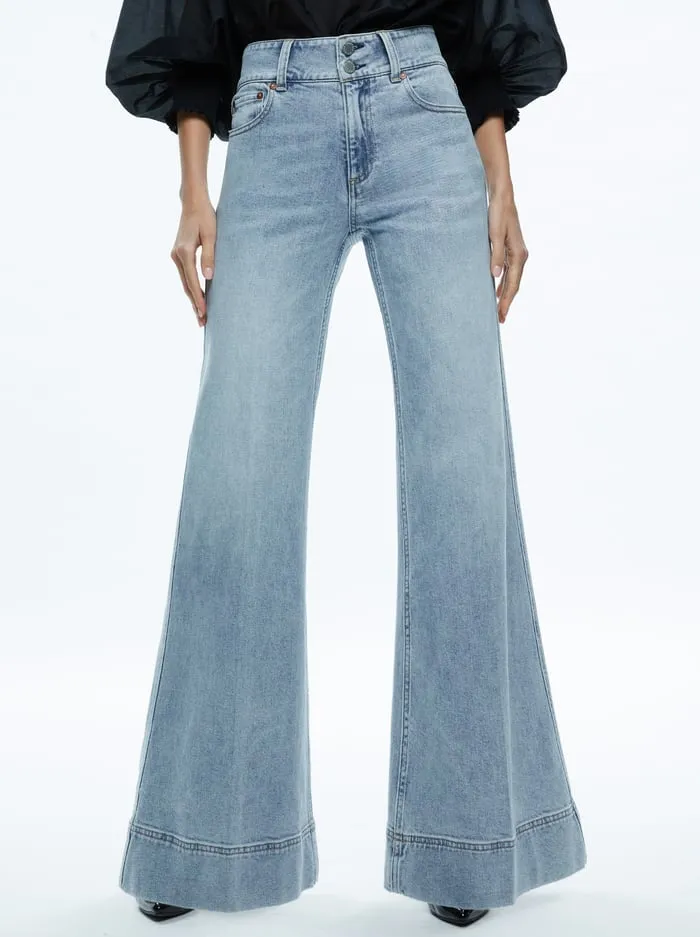 Pants Women Alice Olivia Missa Jean Rockstar Blue