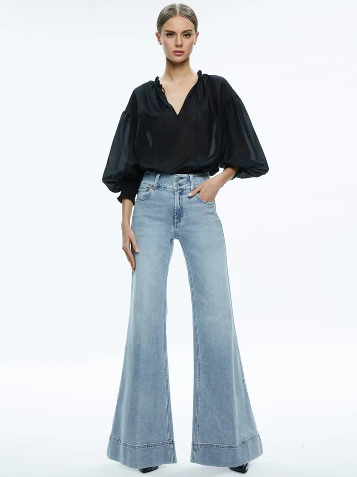 Pants Women Alice Olivia Missa Jean Rockstar Blue