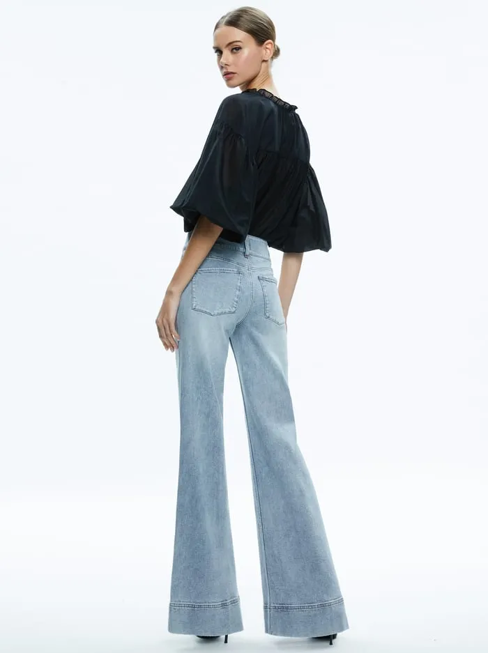 Pants Women Alice Olivia Missa Jean Rockstar Blue