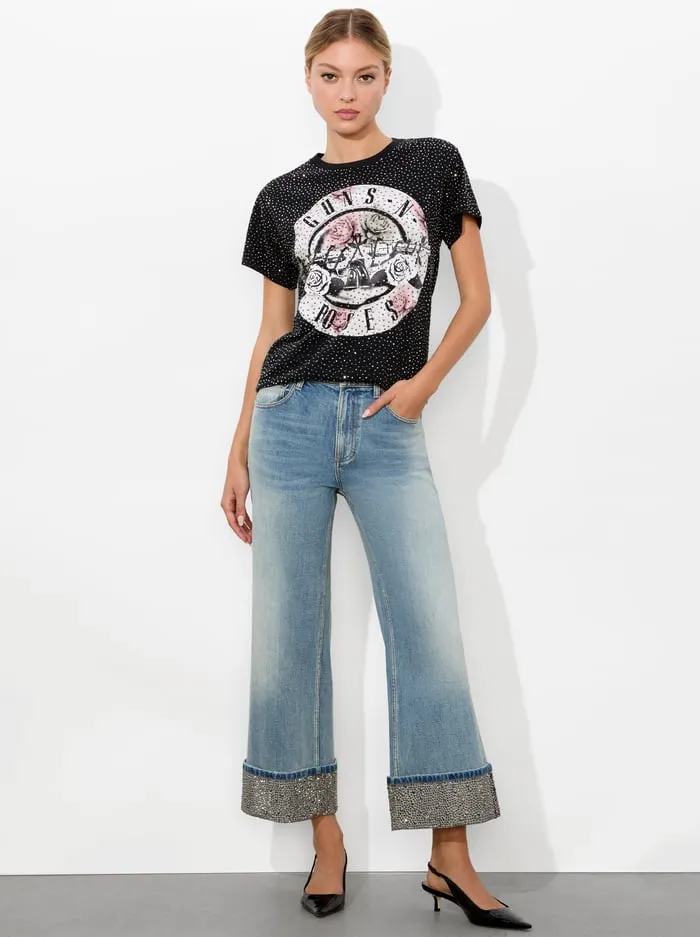 Pants Women Alice Olivia Weezy Embellished Jean Sierra Light Blue