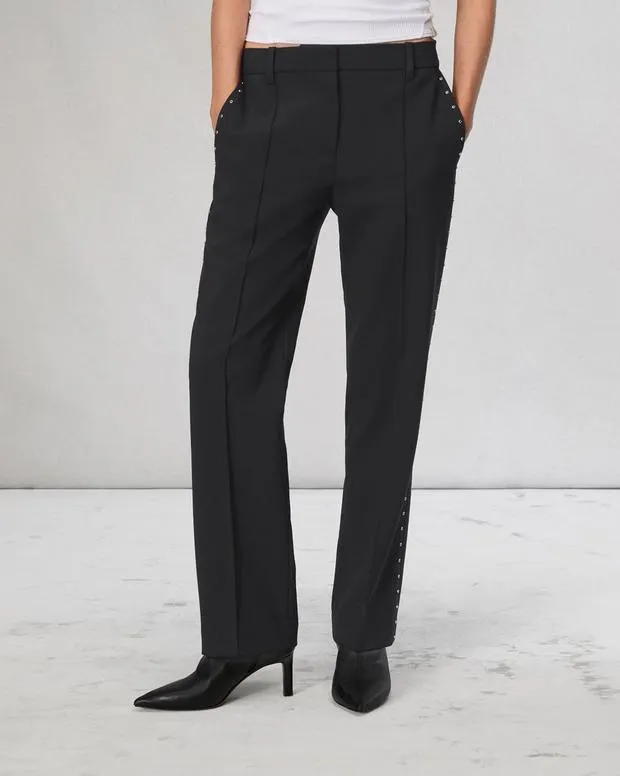 Pants Women Rag and Bone Cosette WoolBlend Pant Black