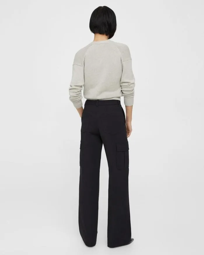 Pants Women Theory Cargo Pant In Neoteric Twill Black Pants Women Theory Cargo Pant In Neoteric Twill Black