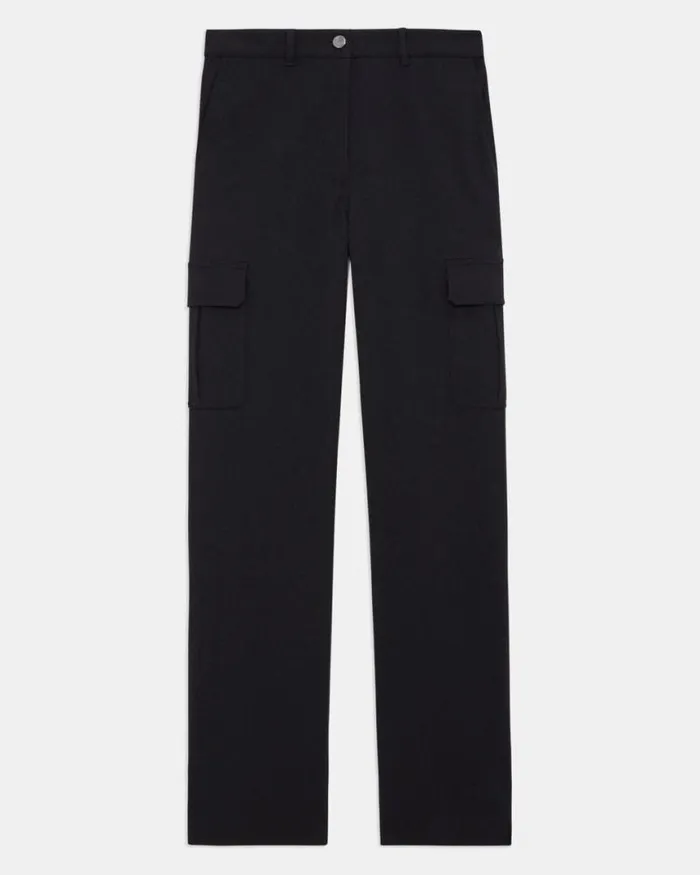 Pants Women Theory Cargo Pant In Neoteric Twill Black Pants Women Theory Cargo Pant In Neoteric Twill Black