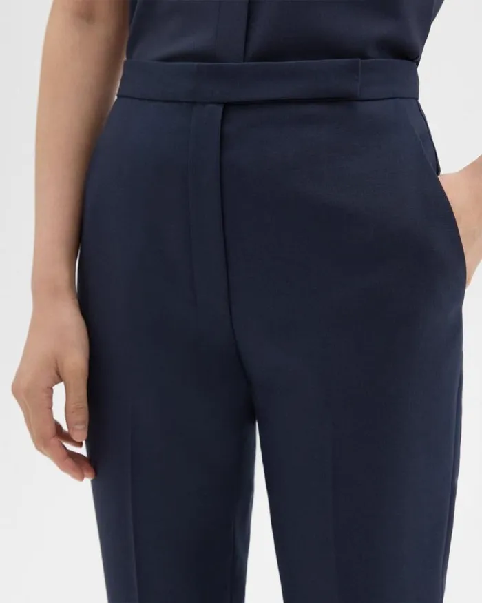 Pants Women Theory HighWaist Slim Crop Pant In Oxford Wool Nocturne Navy Pants Women Theory HighWaist Slim Crop Pant In Oxford Wool Nocturne Navy