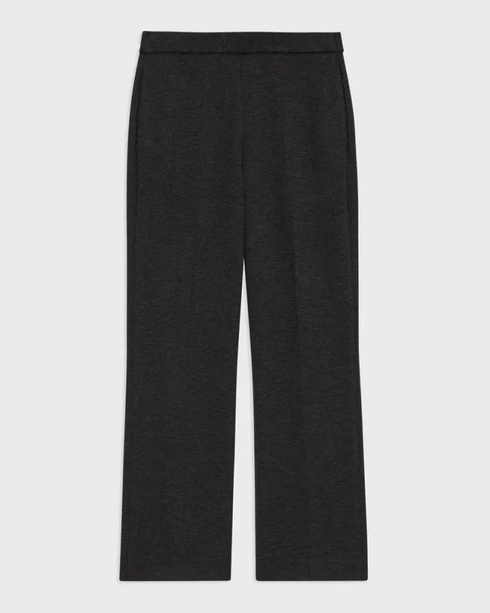 Pants Women Theory PullOn Pant In DoubleKnit Jersey Charcoalblack Pants Women Theory PullOn Pant In DoubleKnit Jersey Charcoalblack