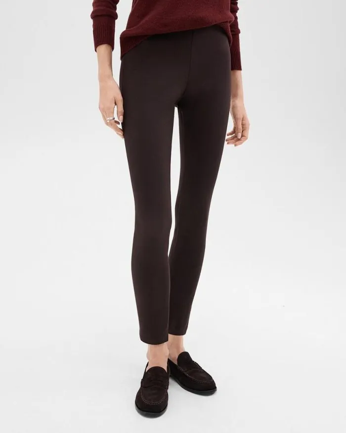 Pants Women Theory Skinny Legging In Scuba Hickory Pants Women Theory Skinny Legging In Scuba Hickory