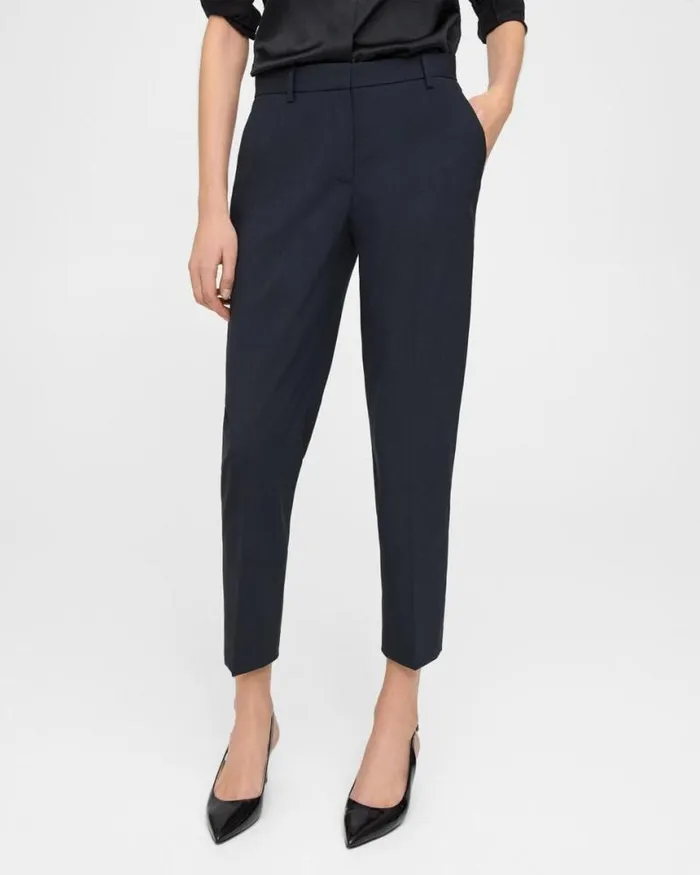 Pants Women Theory Treeca Pant In Stretch Wool Nocturne Navy Pants Women Theory Treeca Pant In Stretch Wool Nocturne Navy