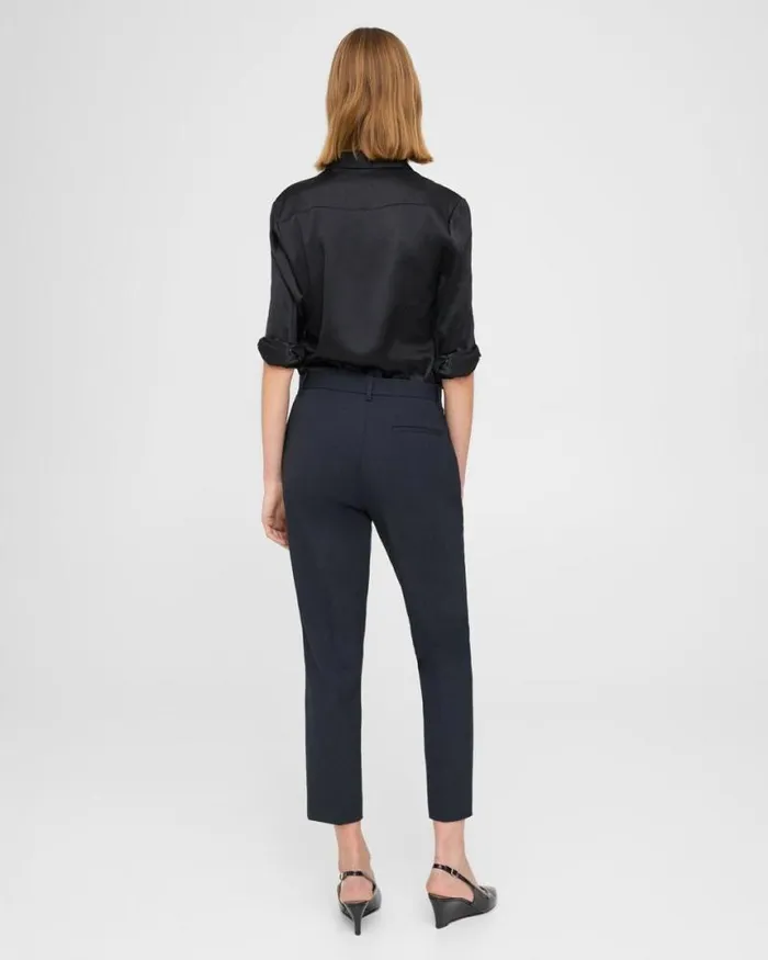 Pants Women Theory Treeca Pant In Stretch Wool Nocturne Navy Pants Women Theory Treeca Pant In Stretch Wool Nocturne Navy