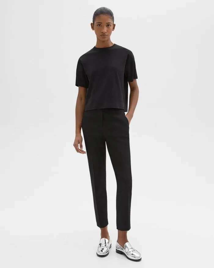 Pants Women Theory Treeca PullOn Pant In Good Linen Black