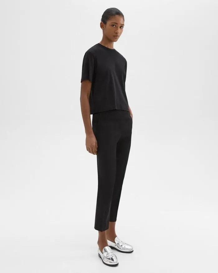 Pants Women Theory Treeca PullOn Pant In Good Linen Black