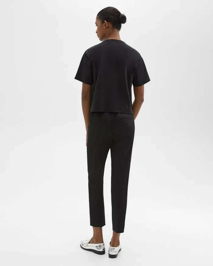 Pants Women Theory Treeca PullOn Pant In Good Linen Black