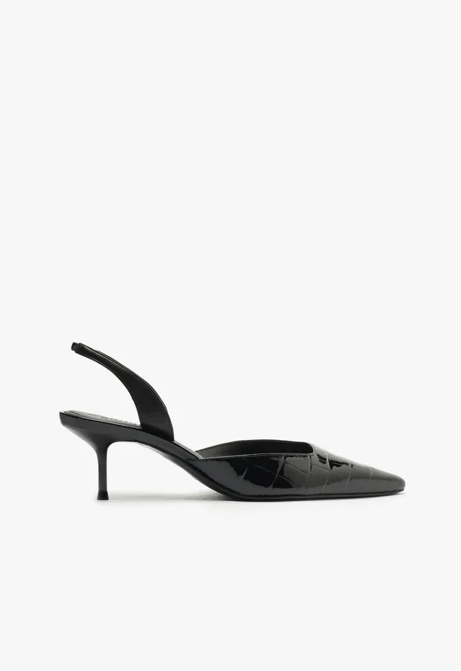 Paola Mid Sling Pump Black Women Schutz Shoes