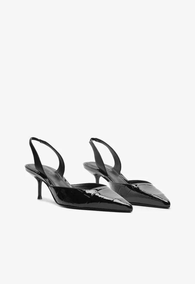 Paola Mid Sling Pump Black Women Schutz Shoes